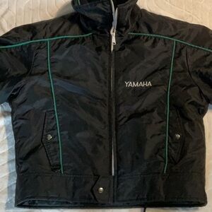 Yamaha vintage Black Jacket with Green Trim